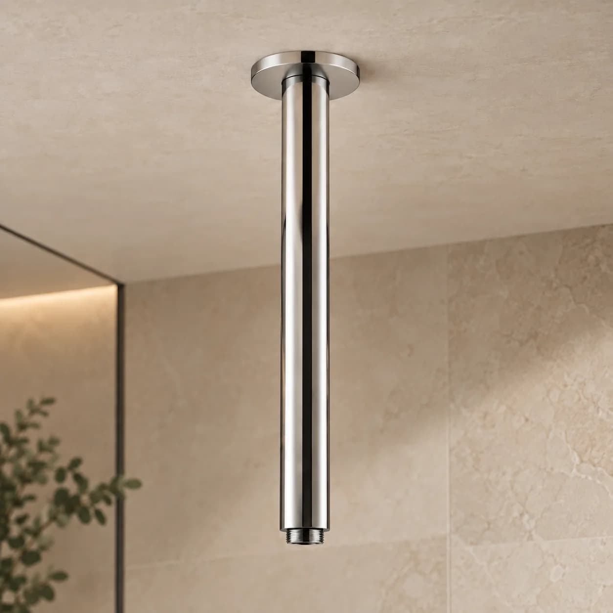 Aquaro Round Ceiling Shower Arm, Chrome, 450 MM