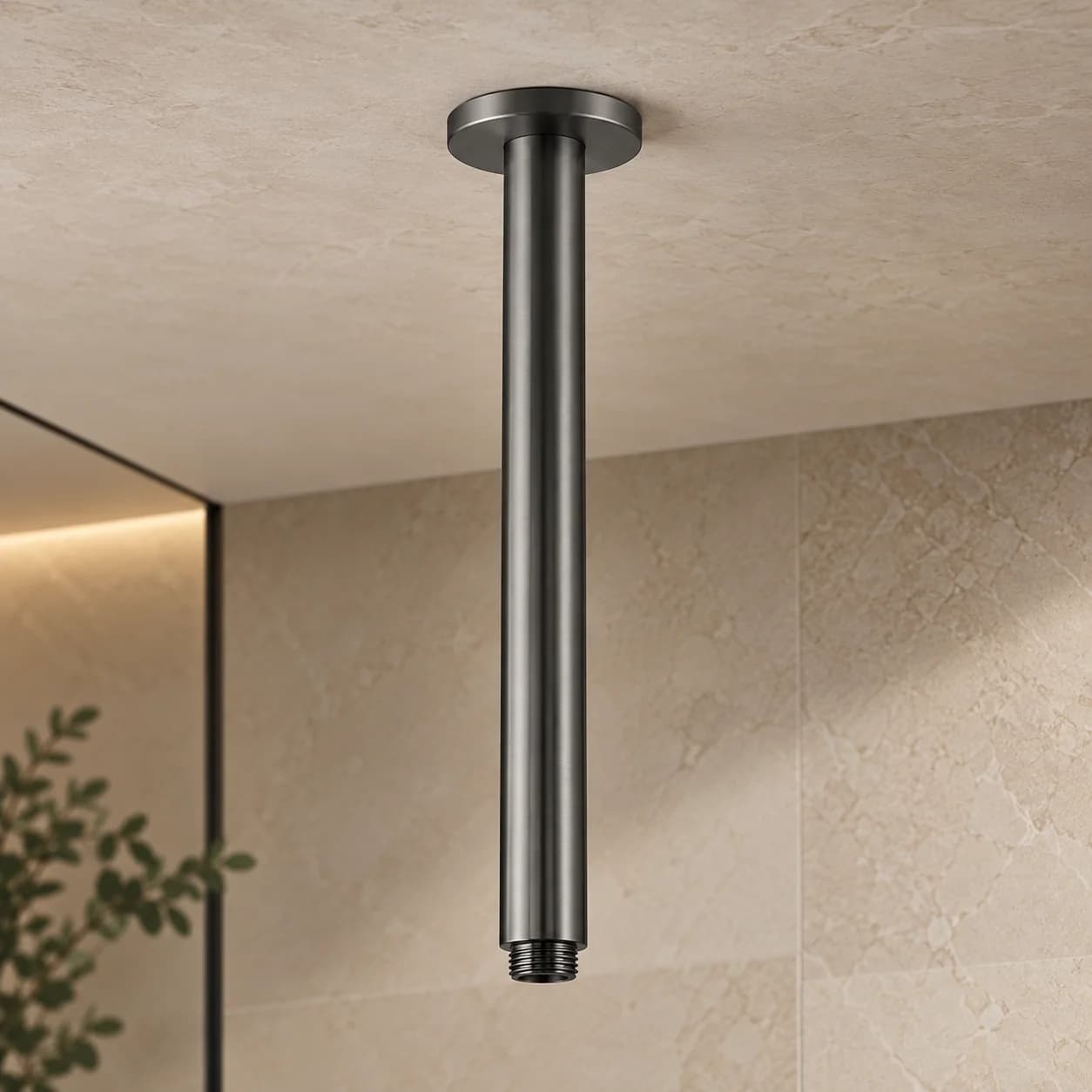 Aquaro Round Ceiling Arm 300mm in Gunmetal