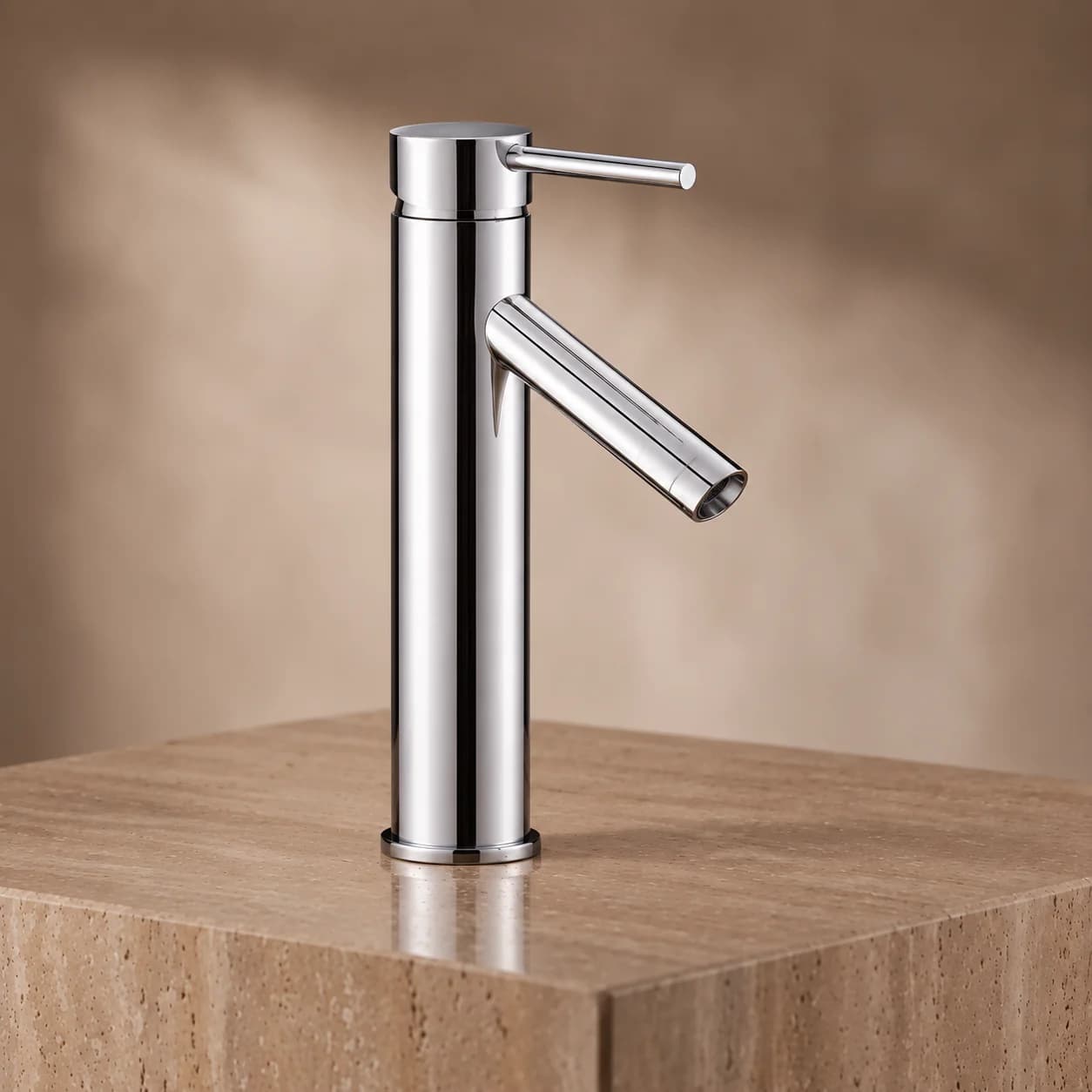 Aquaro Round Tall Basin Mixer 320mm, Matte Black