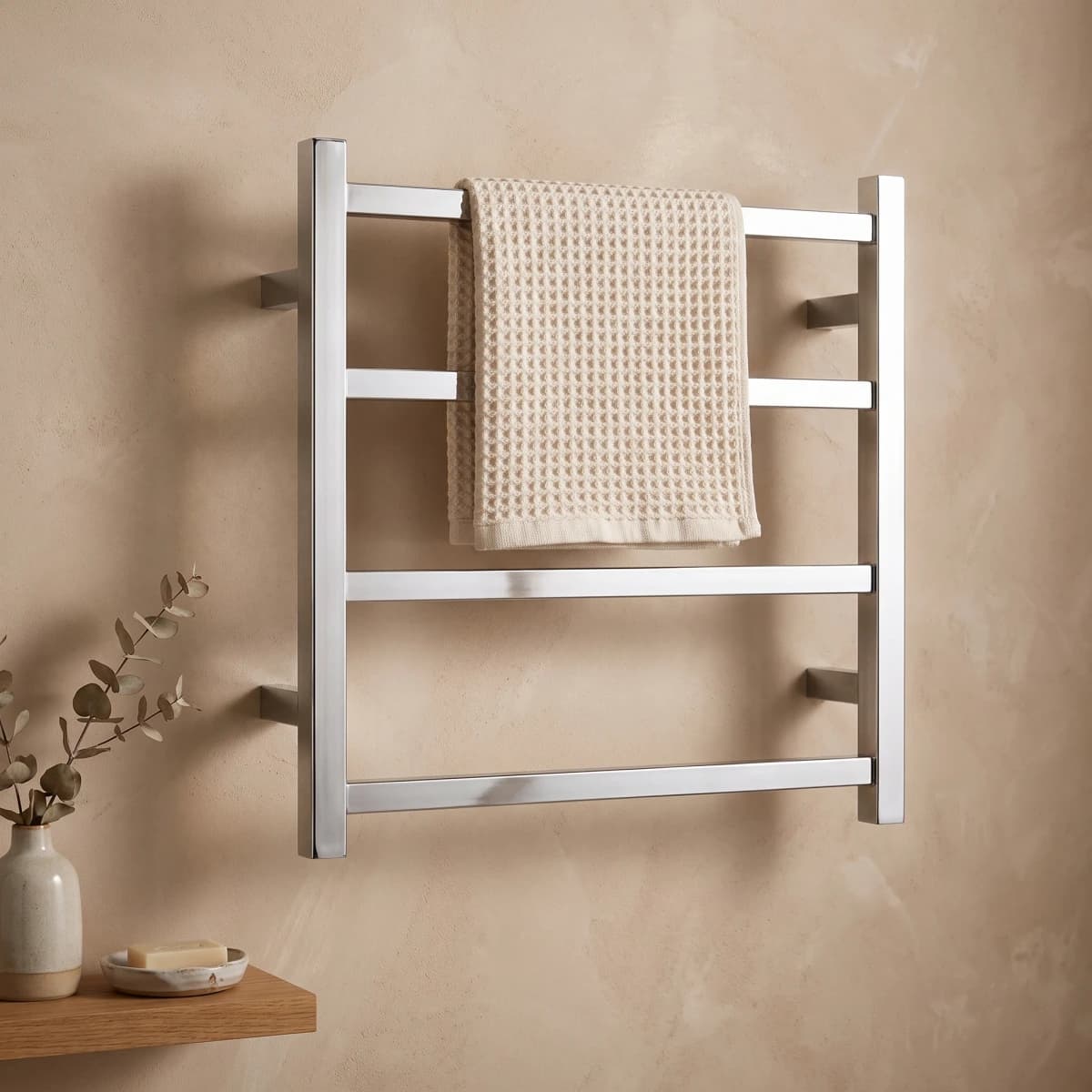 Aquaro 4 Bar Square Heated Towel Rail