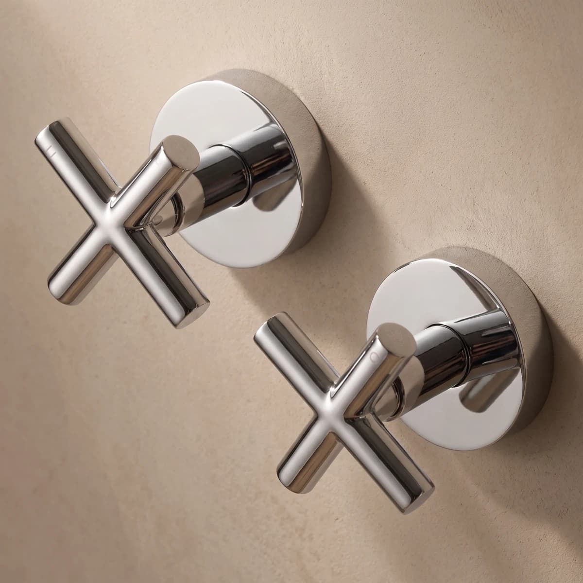 Aquaro Cross Handle Taps, Chrome