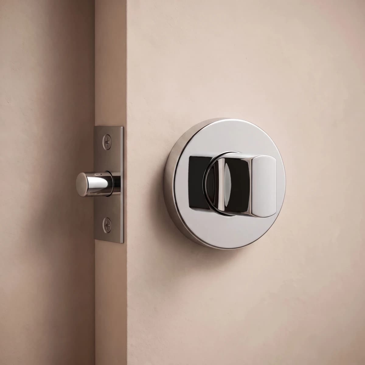 Aquaro Door Lock, Chrome