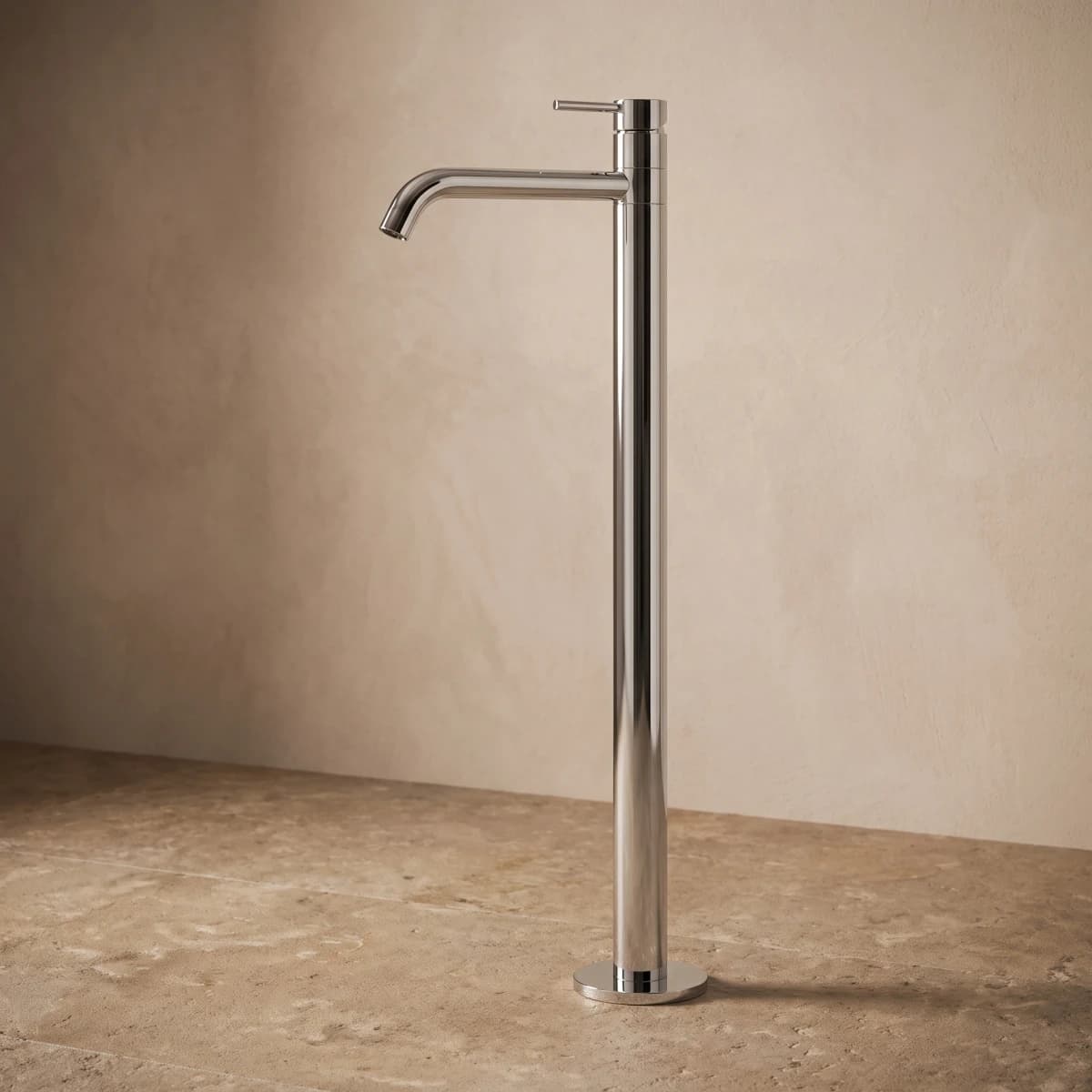 Aquaro Round Floor Mixer, Standard