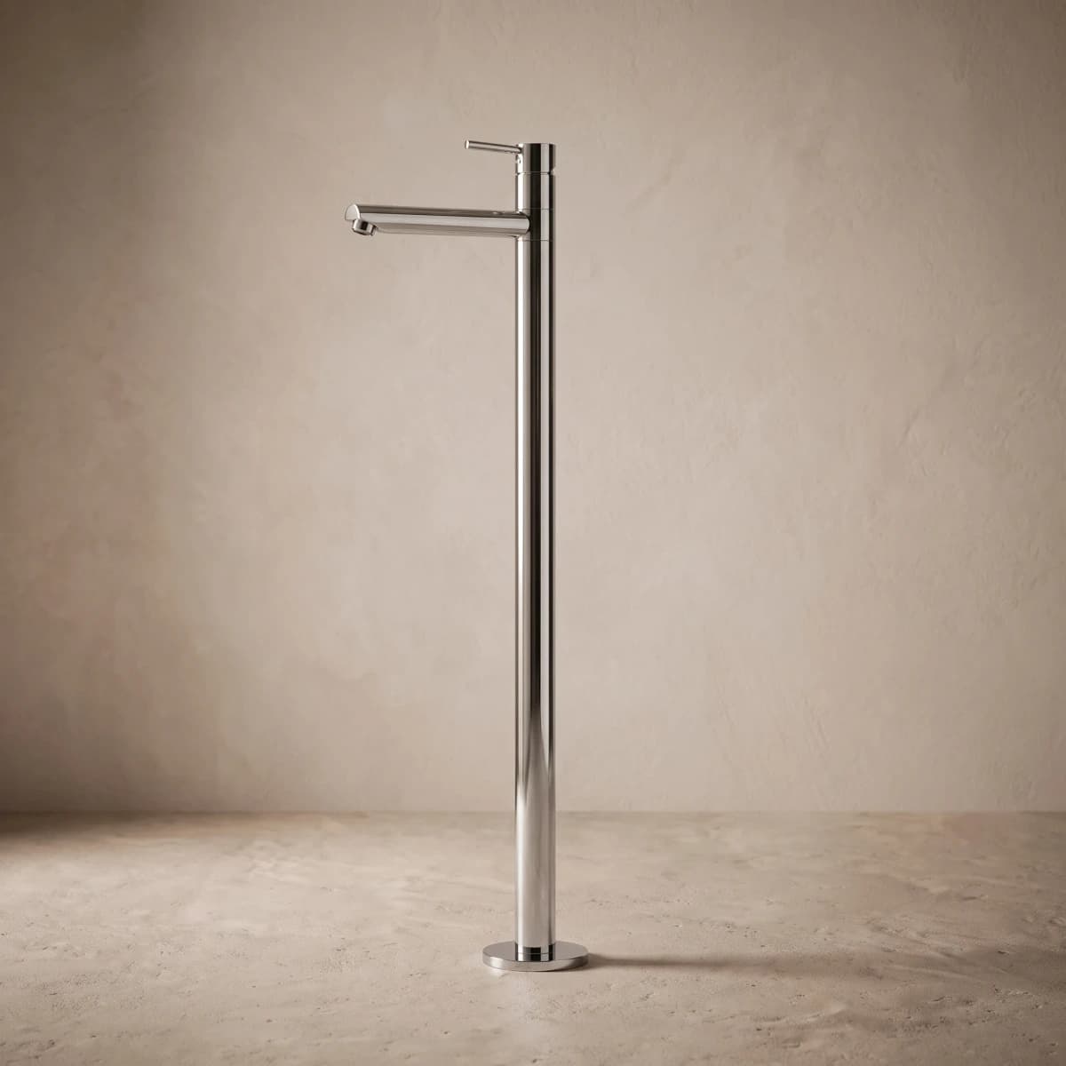 Aquaro Round Floor Mixer Slim, Standard