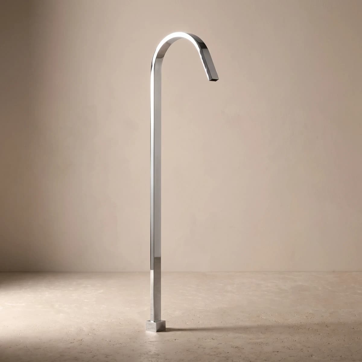 Aquaro Square Floor Spout, Standard