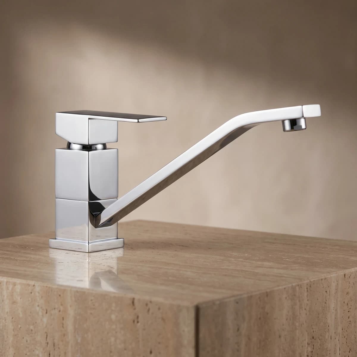 Aquaro Square Kitchen Mixer with Long Spout