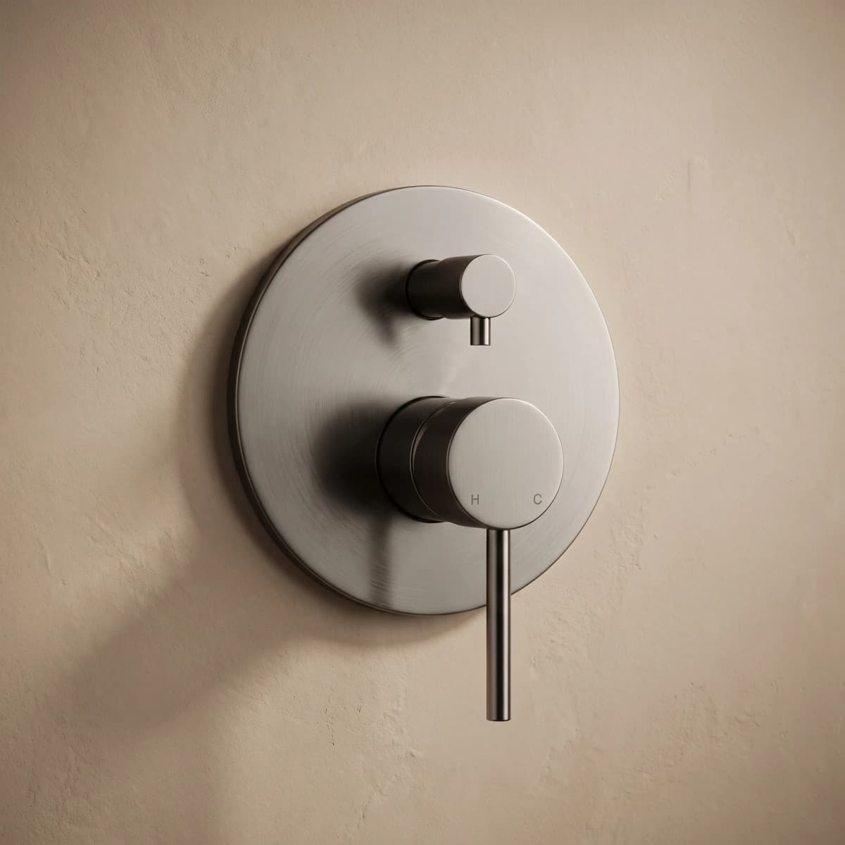 Aquaro Wall Mixer with Diverter, Gunmetal