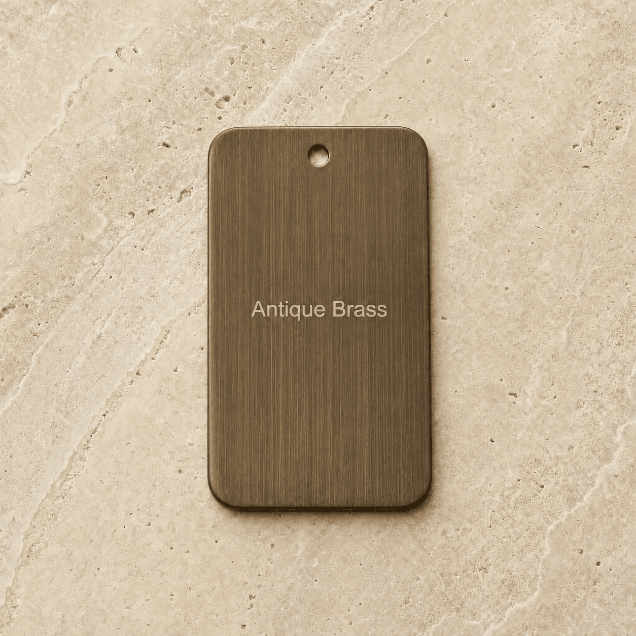 Aquaro Finish Sample: Antique Brass