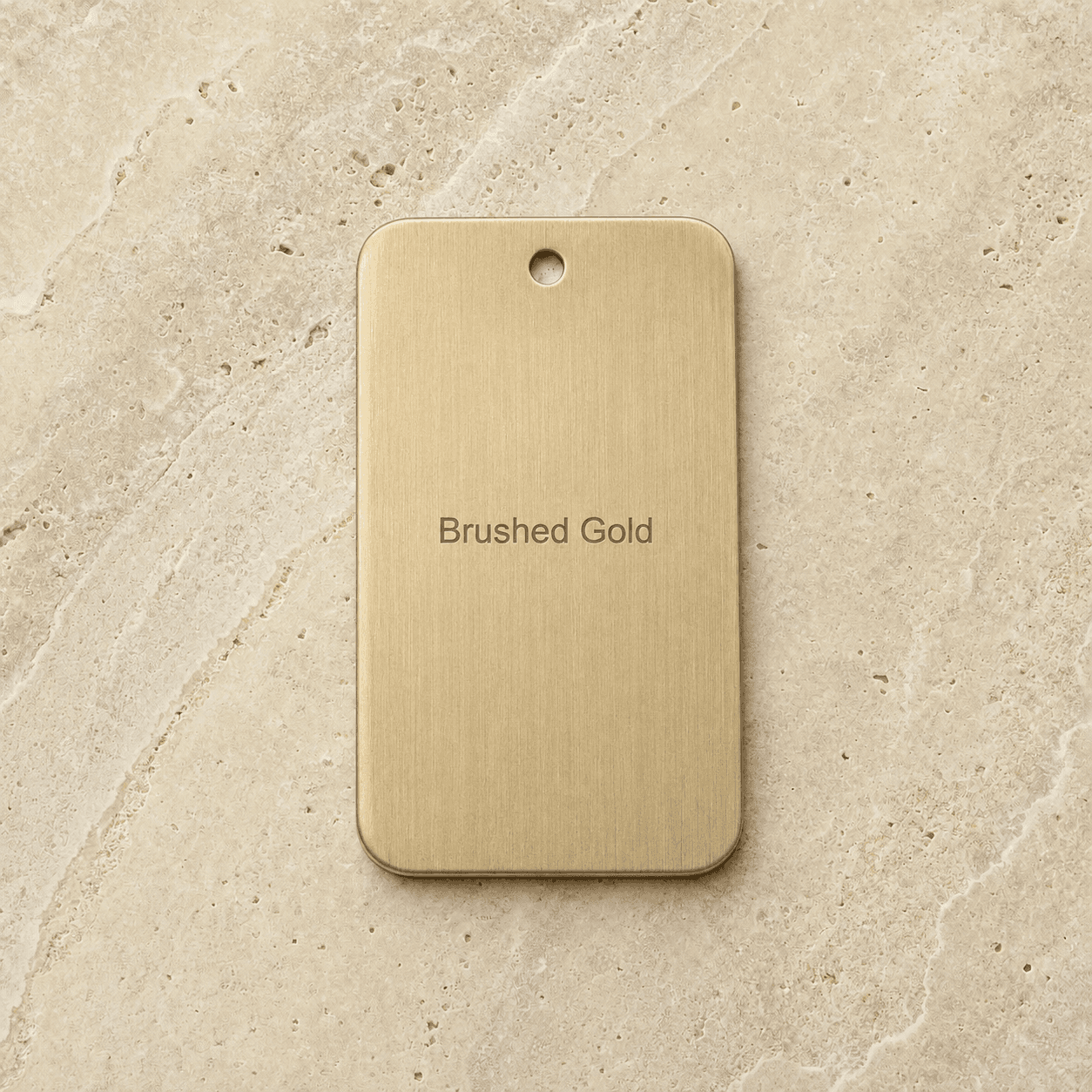 Aquaro Finish Sample: Brushed Gold