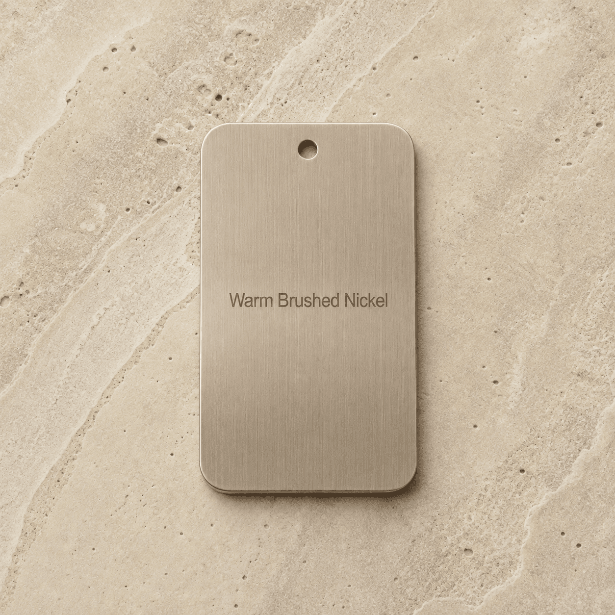 Aquaro Finish Sample: Warm Brushed Nickel
